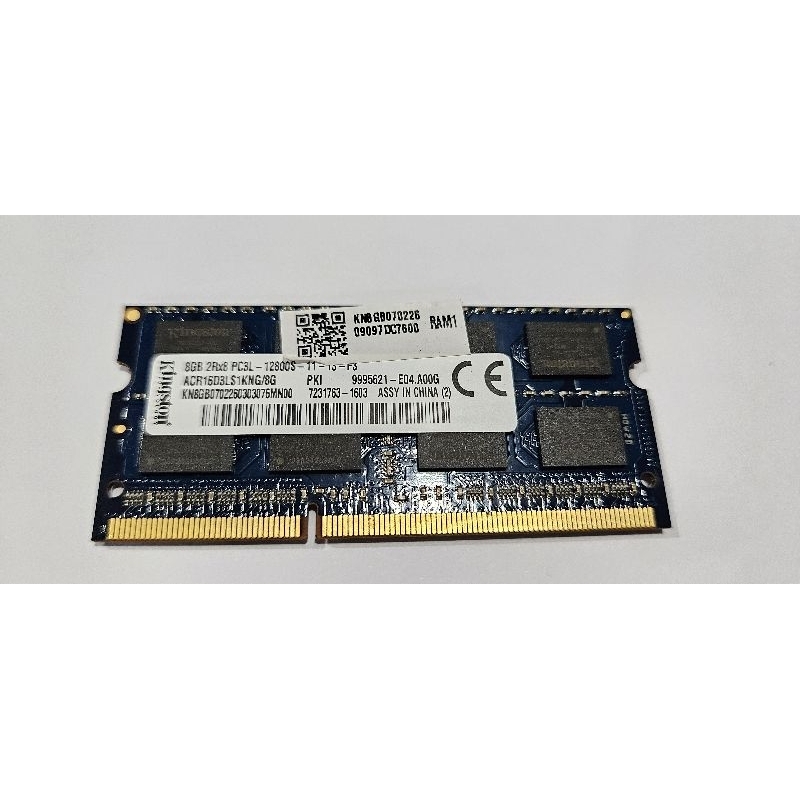含稅 金士頓 筆電用 DDR3 1600 8GB 低電壓 ACR16D3LS1KNG 8G保固1個月 02R338 | 蝦皮購物
