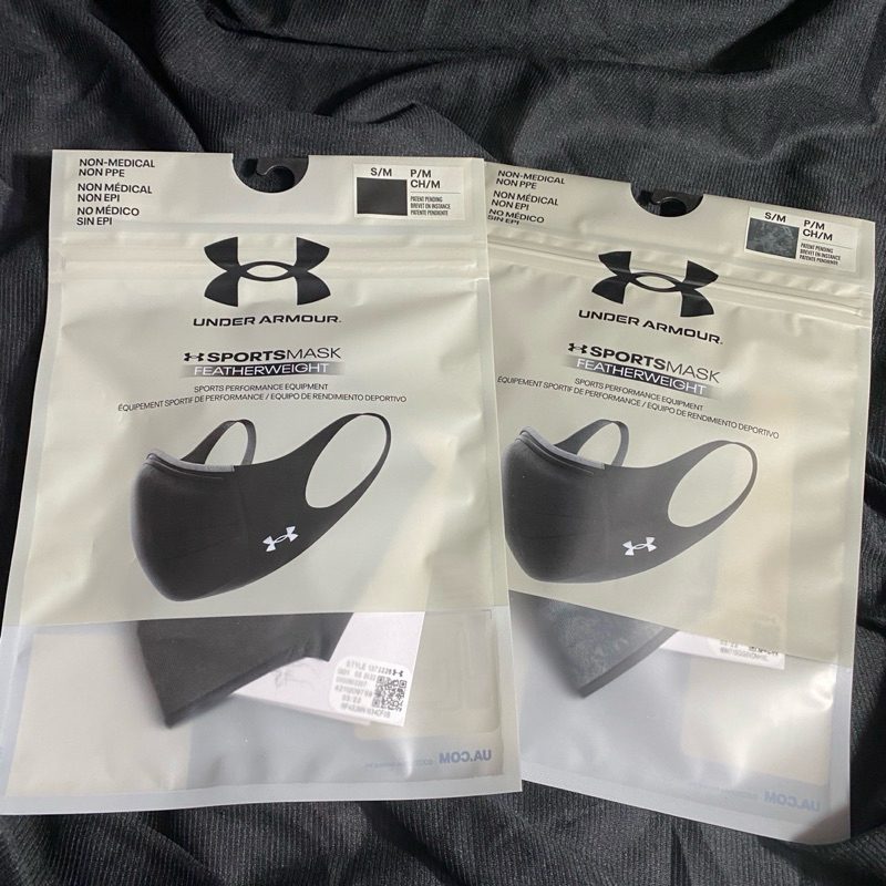 現貨UNDER ARMOUR Featherweight sports mask運動口罩 UA輕量款運動口罩S/M 2代 蝦皮購物