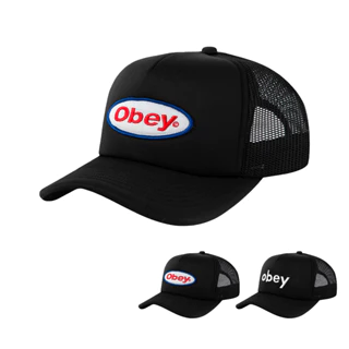 OBEY 卡車帽 LOWERCASE / CHISEL TRUCKER 黑 網帽 鴨舌帽 ⫷ScrewCap⫸