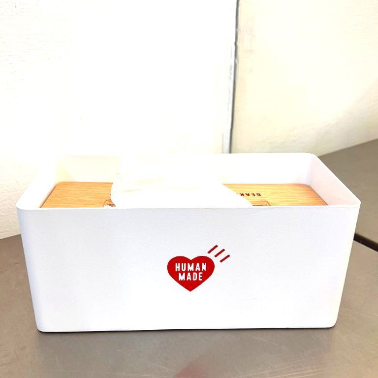 BLACK全新HUMAN MADE金屬製重量級TISSUE BOX面紙盒/衛生紙盒TRASH CAN