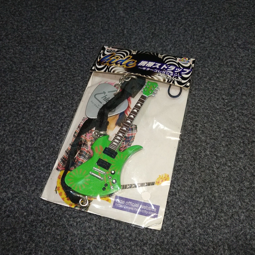 hide吉他模型吊飾/ guitar collection Fernandes Burny Yellow Heart