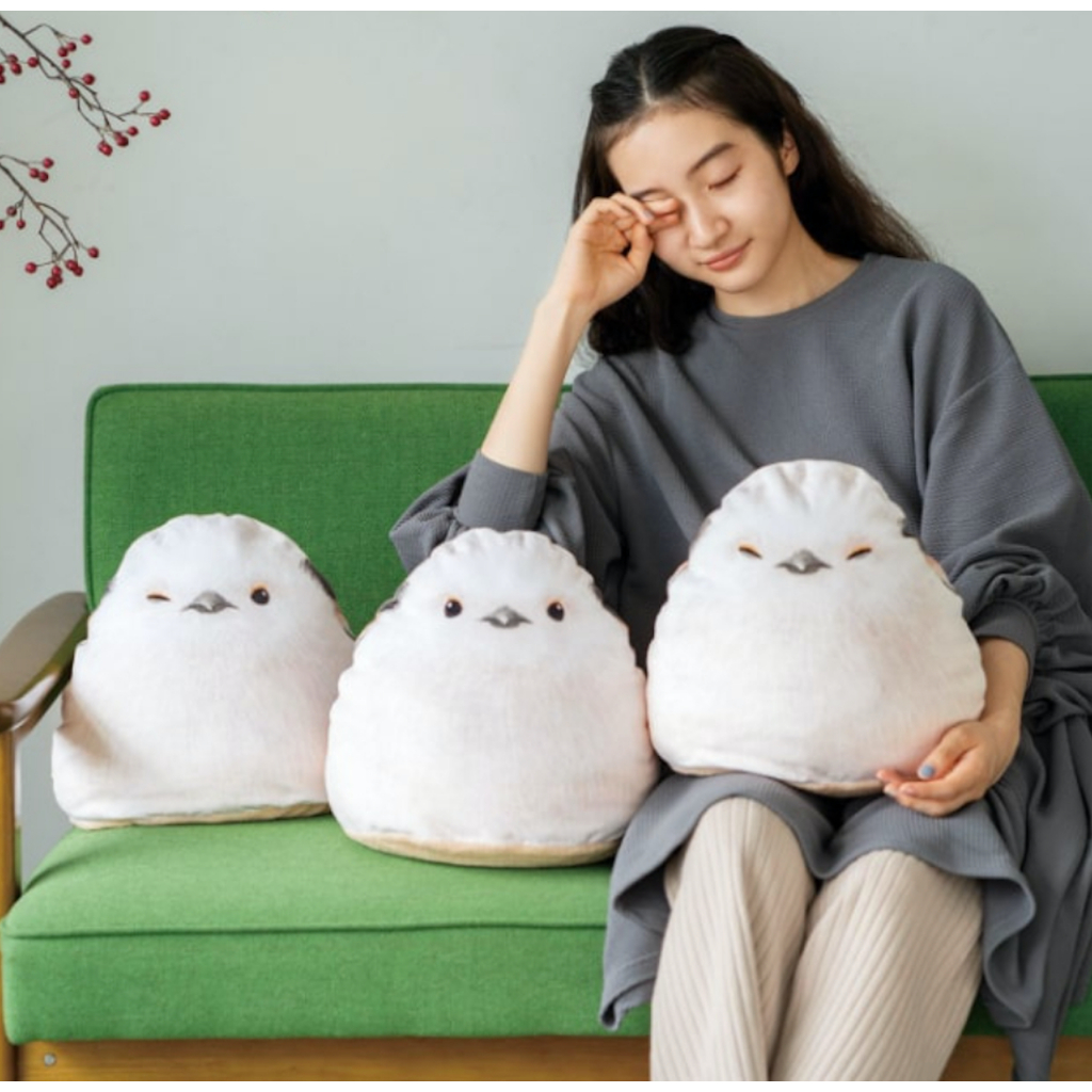 『現貨』日本直送進口 小鳥部 felissimo YOU+MORE 北海道雪精靈 雪之妖精 長尾山雀 抱枕靠枕 靠墊枕頭 | 蝦皮購物