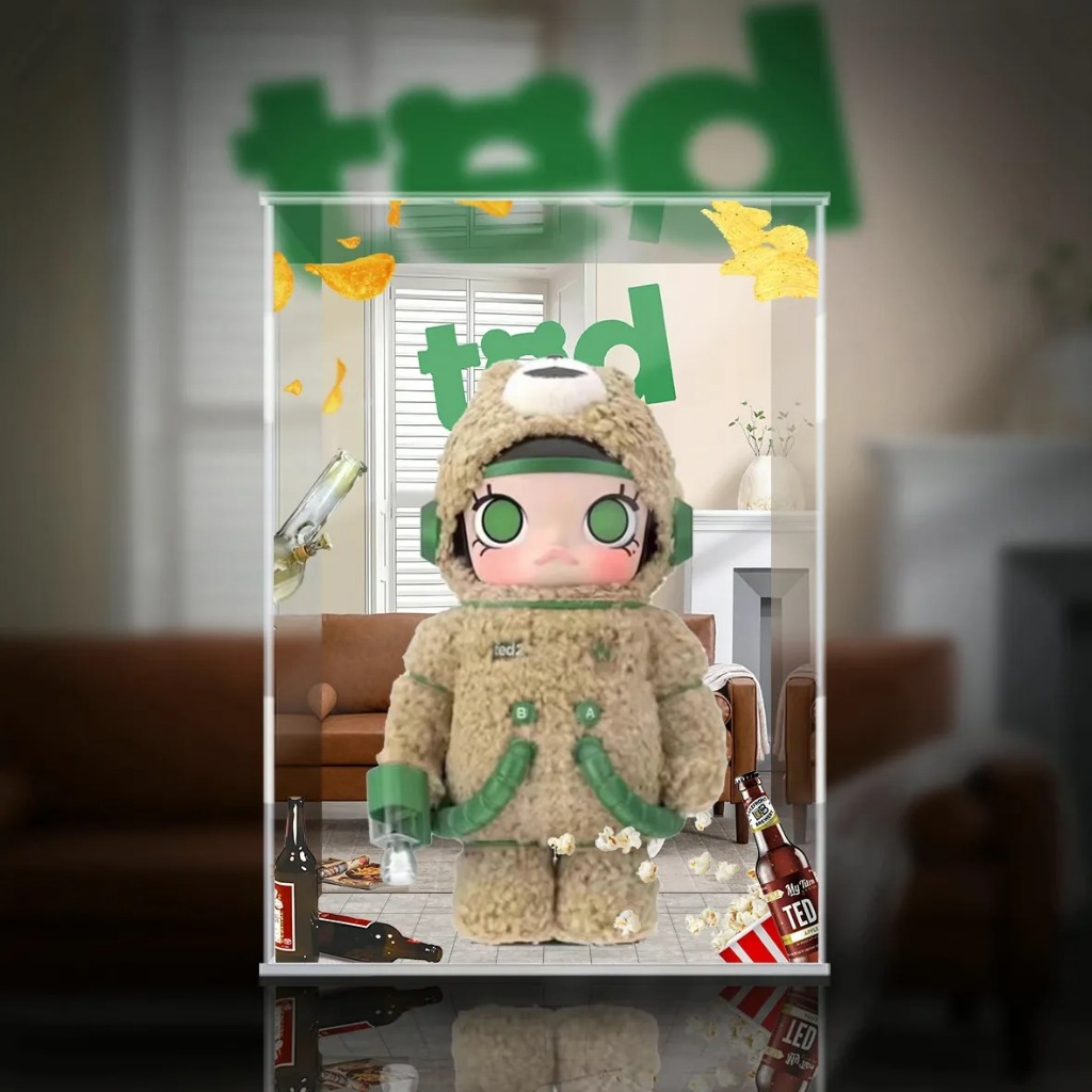 泡泡瑪特 Mega Space Molly 400% 「Ted 2（泰迪）」公仔模型 主題展示盒【AOWOBOX】 | 蝦皮購物