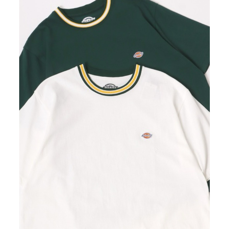 滾青店::: 日本綫Dickies （刺繡Logo）彩色針織領口 寬鬆 短袖 短t | 蝦皮購物