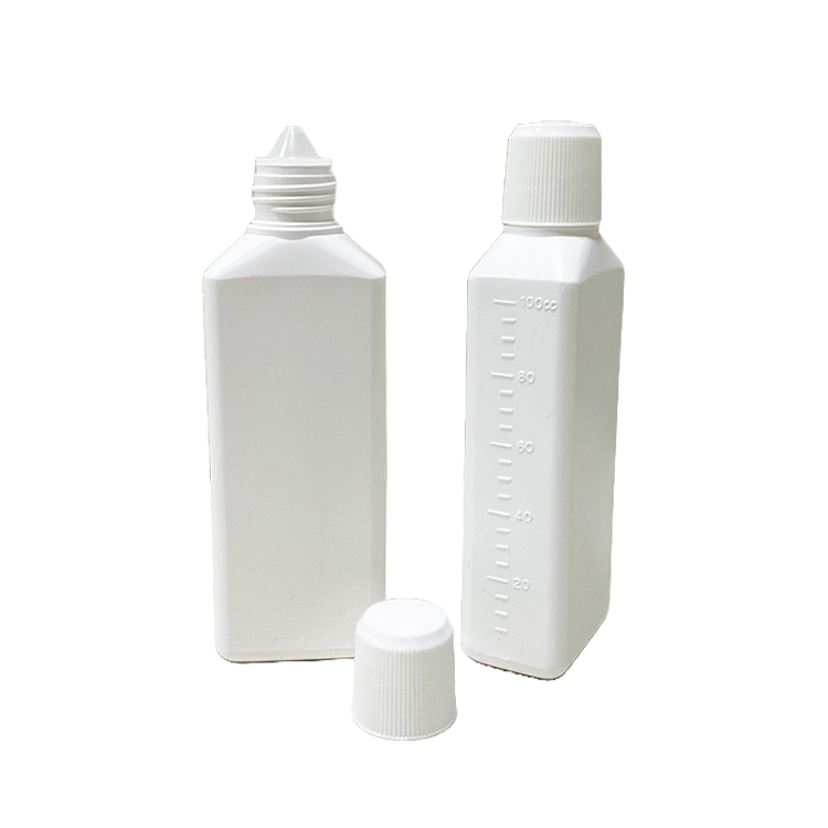 【新品】台灣製100ml優碘瓶塑膠空瓶 HDPE不透光塑膠2號 附滴塞 100cc扁方瓶 瓶身有刻度 藥水瓶 分裝瓶 | 蝦皮購物