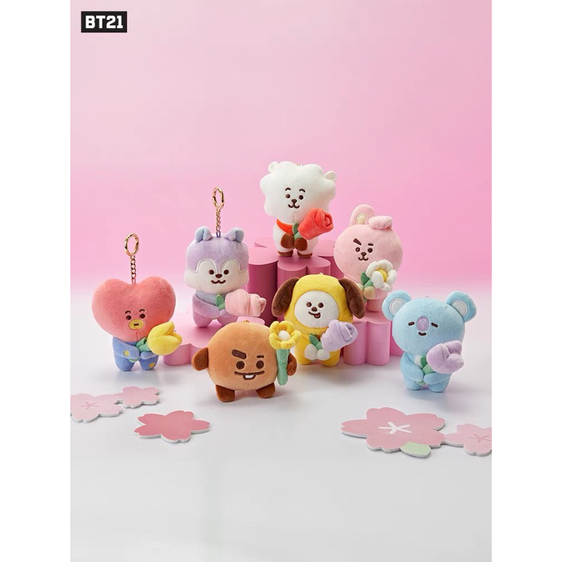 BT21 SPRING DAY系列玩偶吊飾TATA CHIMMY RJ | 蝦皮購物