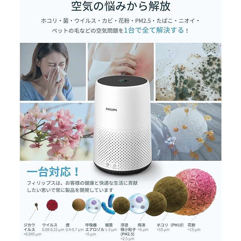 日本直送PHILIPS 空氣清淨機空氣净化器強力淨化智慧顯示器AC0850