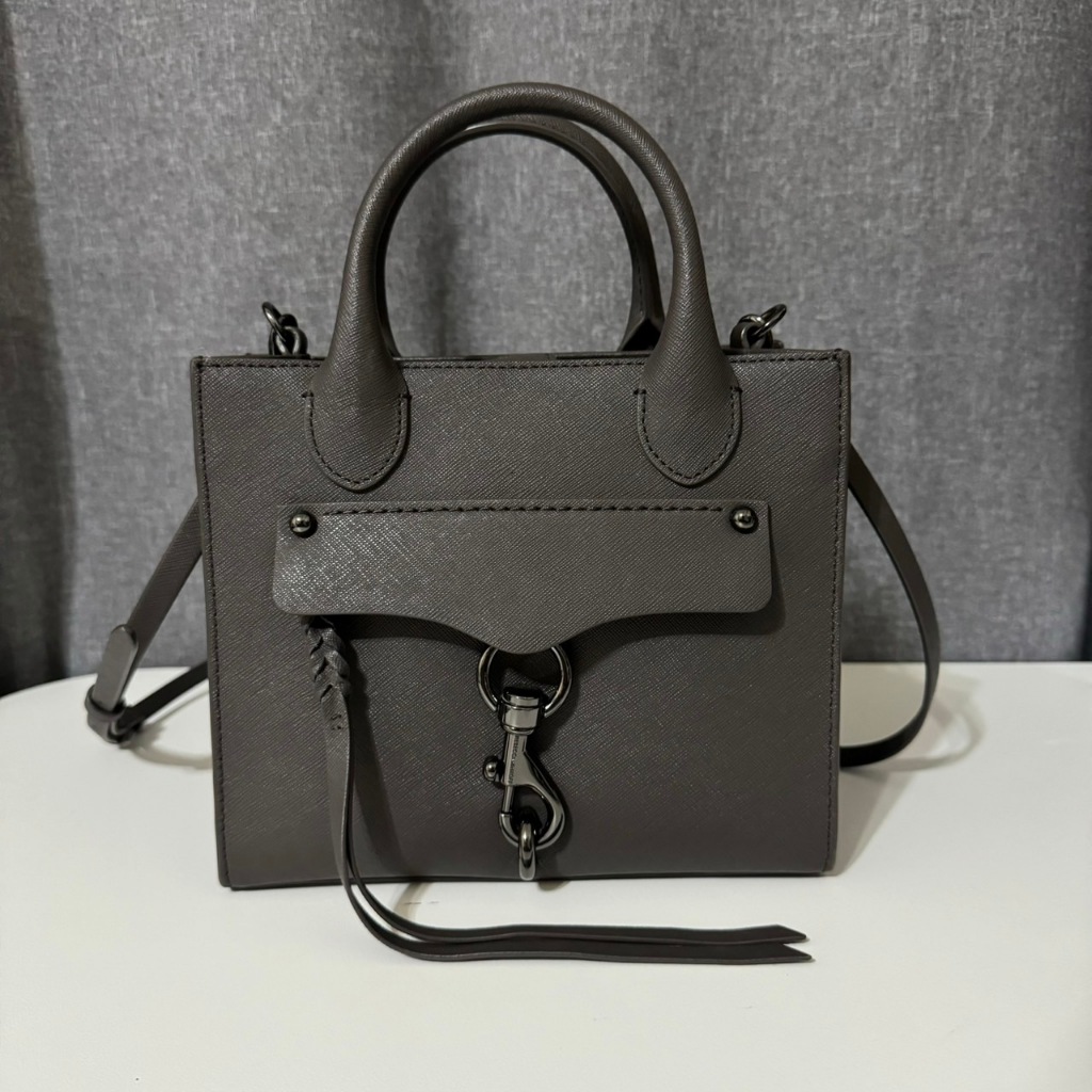 Rebecca Minkoff | RM Megan Mini Tote 防刮小方包 托特包 肩背包 側背包 (石磨灰) | 蝦皮購物