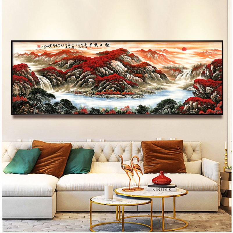 山水画（无画框）设计图__PSD分层素材_PSD分层素材_设计图库_昵图网