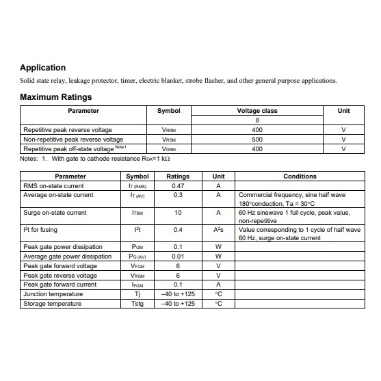 『正典UCHI電子』 瑞薩 SCR CR02AM-8 400V 0.3A TO-92 矽控整流器 單顆販售 | 蝦皮購物