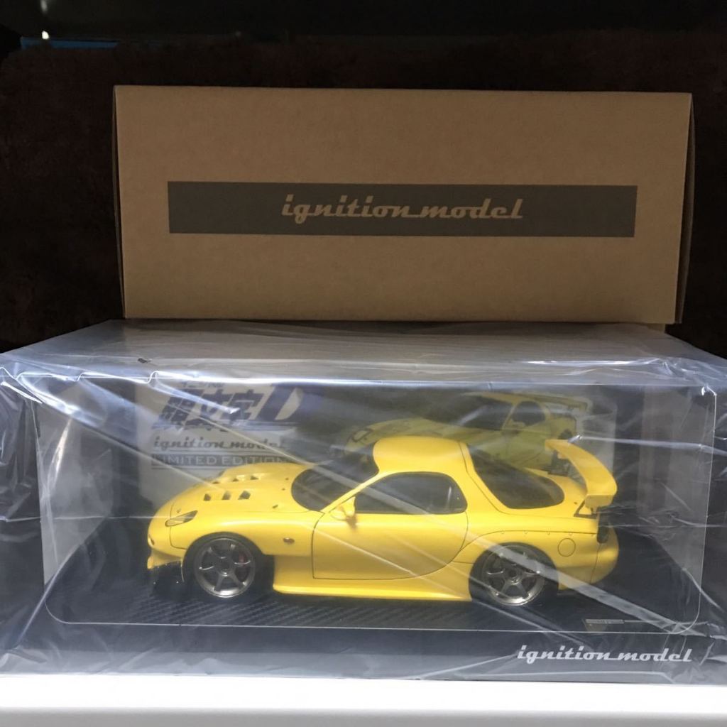 IG2868 1/18 INITIAL D Mazda RX-7 (FD3S) Yellow | LINE UP
