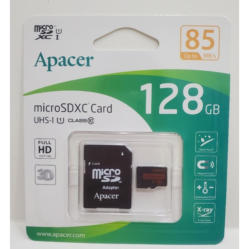 妞妞通訊 現貨 128G 記憶卡 Apacer 宇瞻 microsd SDXC 128GB UHS-1 c10 | 蝦皮購物