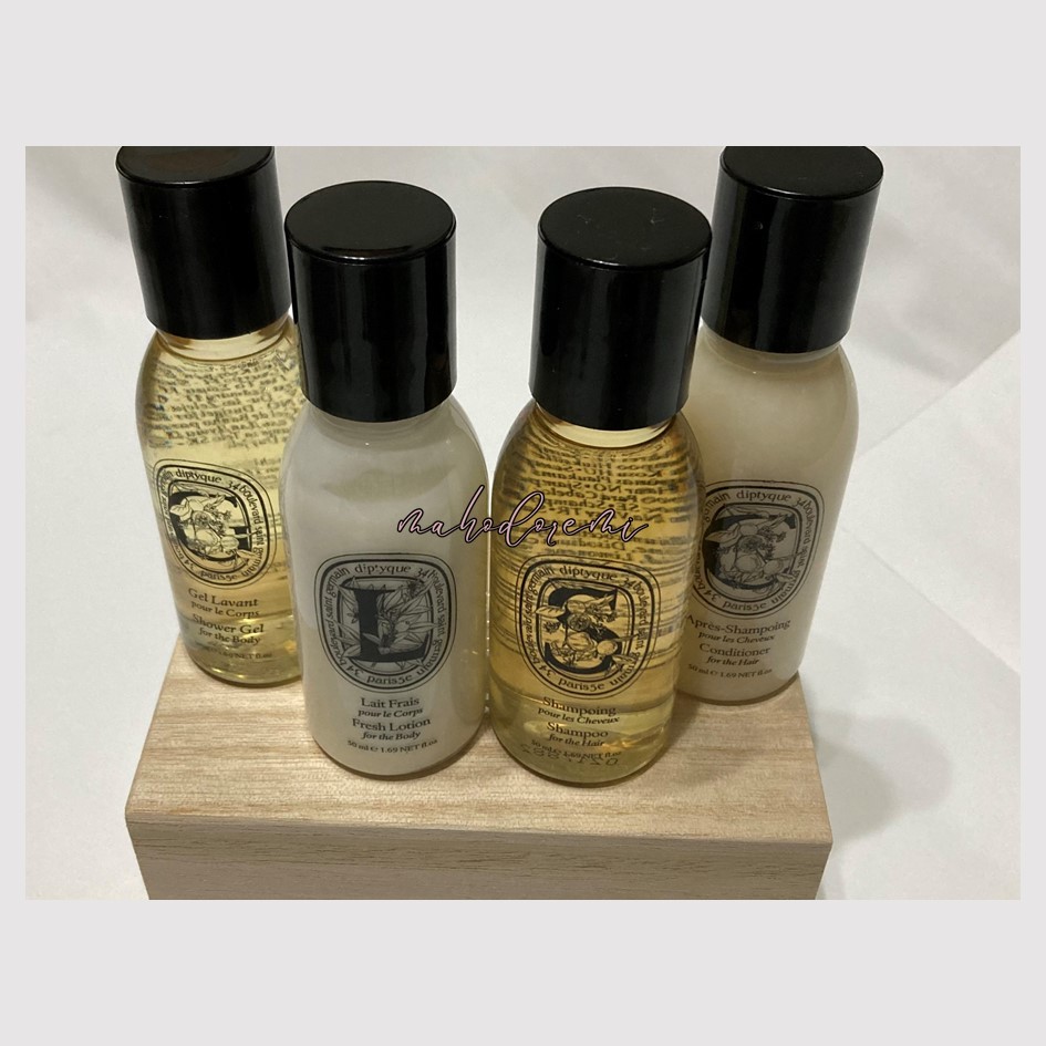 Diptyque purchases shampoo, conditioner, and body gel