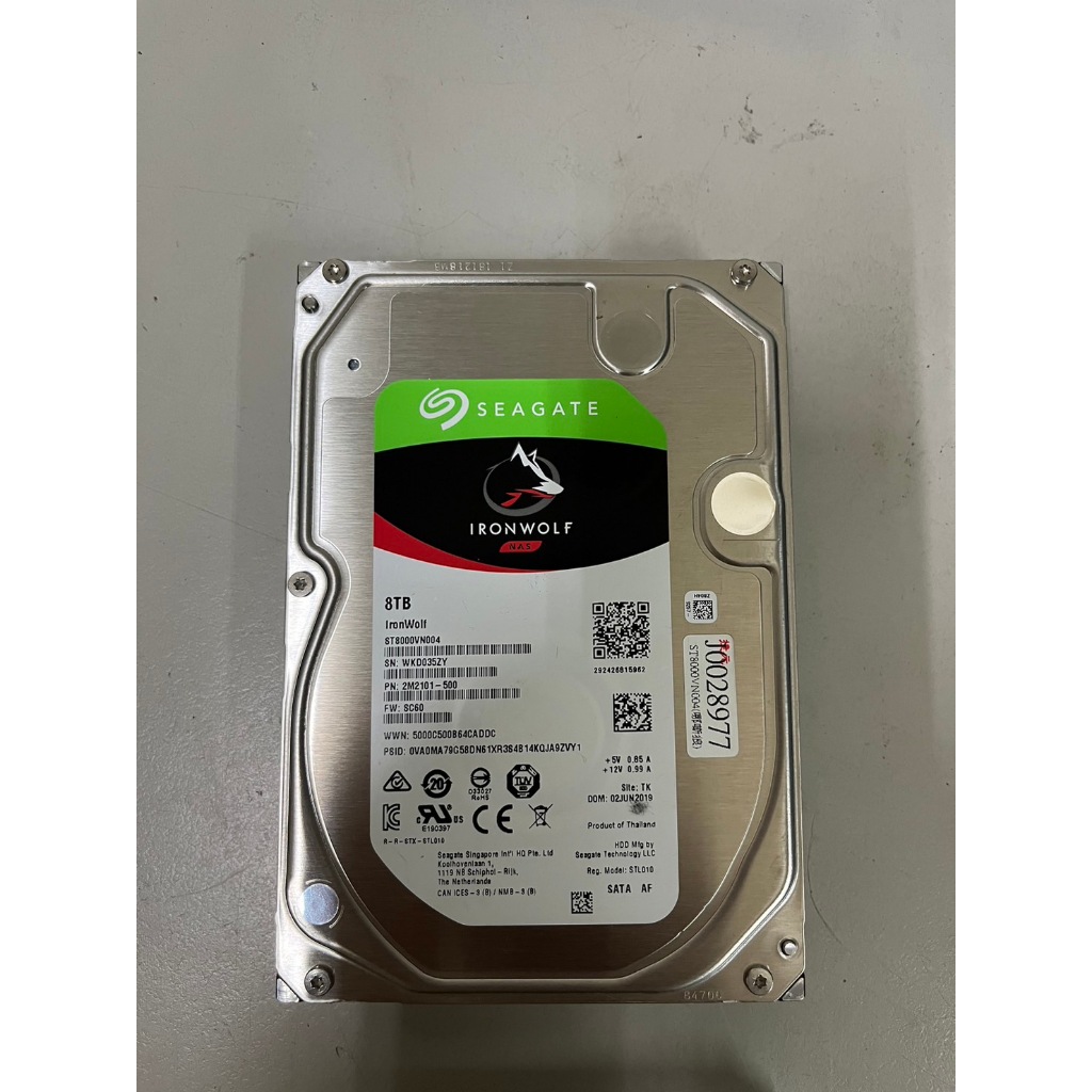 HDD Seagate Ironwolf 8TB 3.5" SATA III Per NAS – Nuovo Sigillato ST8000VN0022