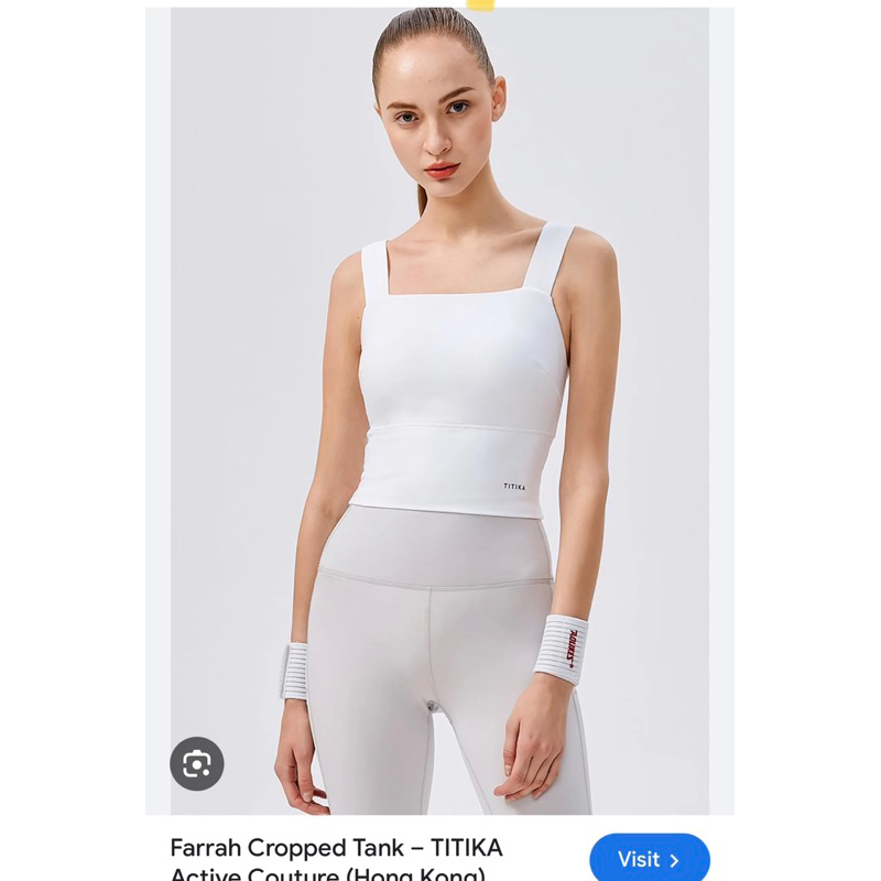 全新 TITIKA FARRAH CROP 白色 瑜珈運動內衣 背心 XS | 蝦皮購物