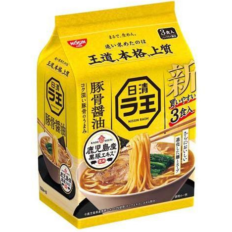 日本內銷版 日清 拉麵之王 拉王 麵王 醬油 豚骨 豚骨醬油 味噌 擔擔麵 日清ラ王 日本製造3入/組 拉王 | 蝦皮購物
