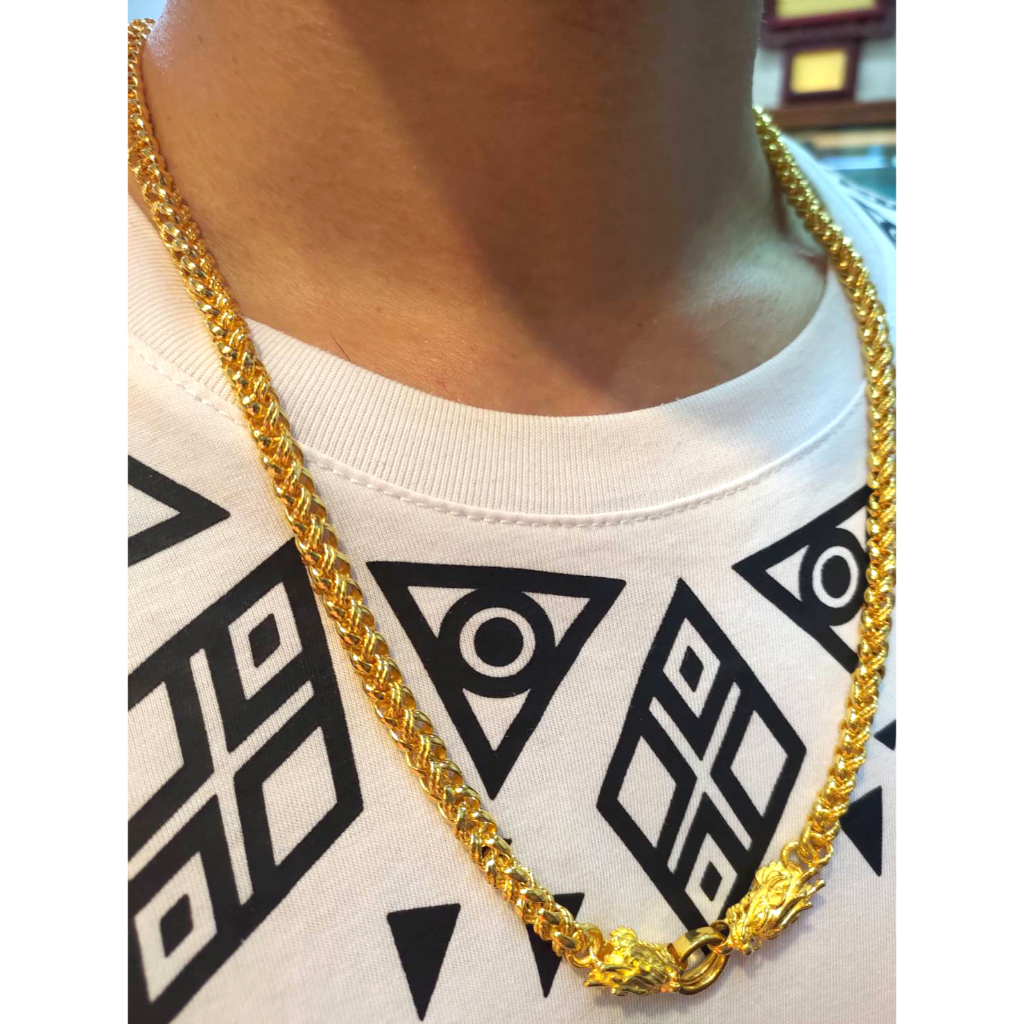 金聖公珠寶金行 ~ ㊣9999黃金項鍊雙龍文武鍊造型 黃金文武鍊 necklace 文武鍊 文武項鍊 黃金文武項鍊 2尺 | 蝦皮購物