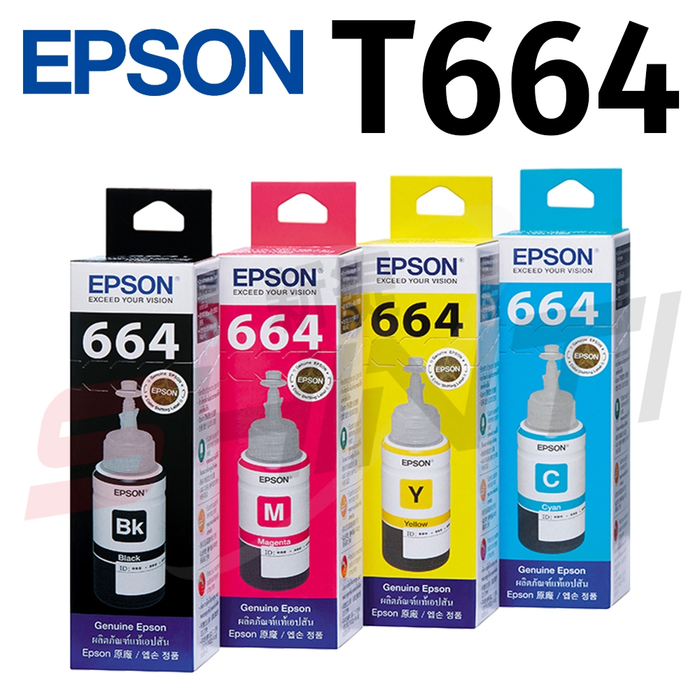 EPSON T664 664 原廠墨水四色乙組 適用: L121 L120 L455 L485 L365 L555 | 蝦皮購物