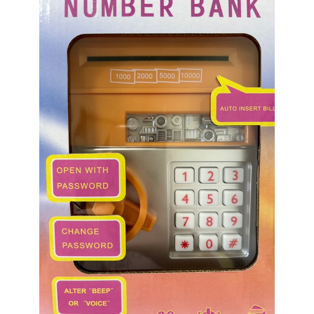 台灣現貨]創意卡通ATM密碼存錢筒存款機提款機迷你保險櫃自動吸鈔保險箱撲滿含稅蝦皮代開發票| 蝦皮購物