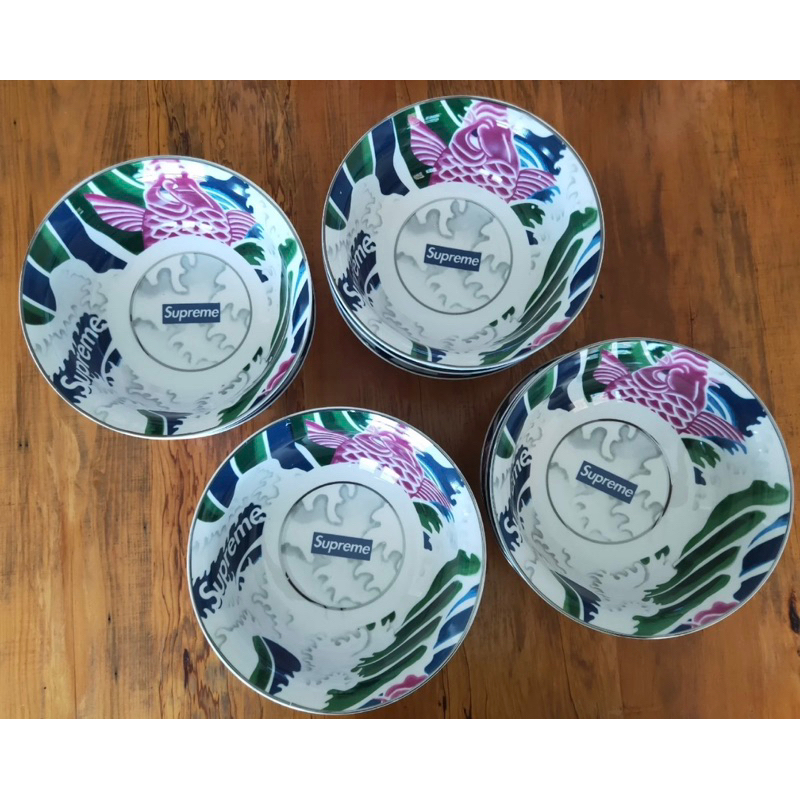 SUPREME 陶瓷碗公waves ceramic bowl 鯉魚BOX LOGO大碗拉麵碗湯碗