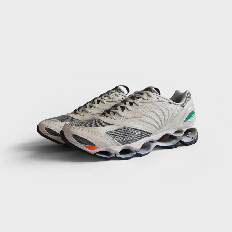 全新現貨台灣公司貨MIZUNO x Graphpaper WAVE PROPHECY LS 灰橘綠色27 