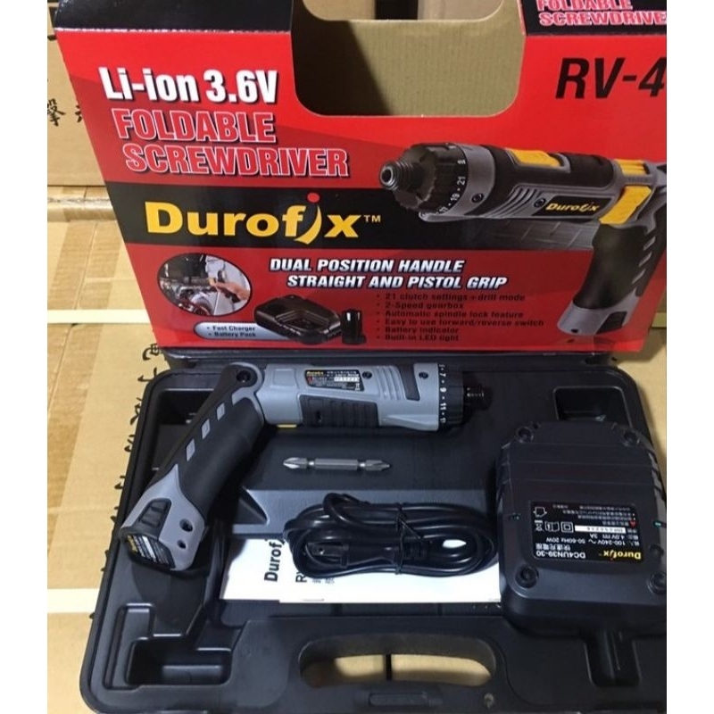 德克斯 車王 Durofix 起子機RV439，3.6v可彎曲摺疊起子機，有單電版也有雙電版，電池也可單獨購買喔！限量價 | 蝦皮購物