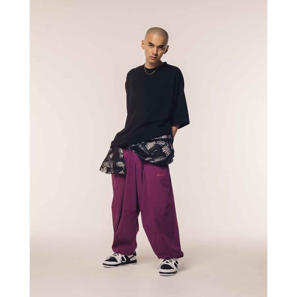 M1198 未使用 SEERSUCKER BAKER BALLOON PANTS