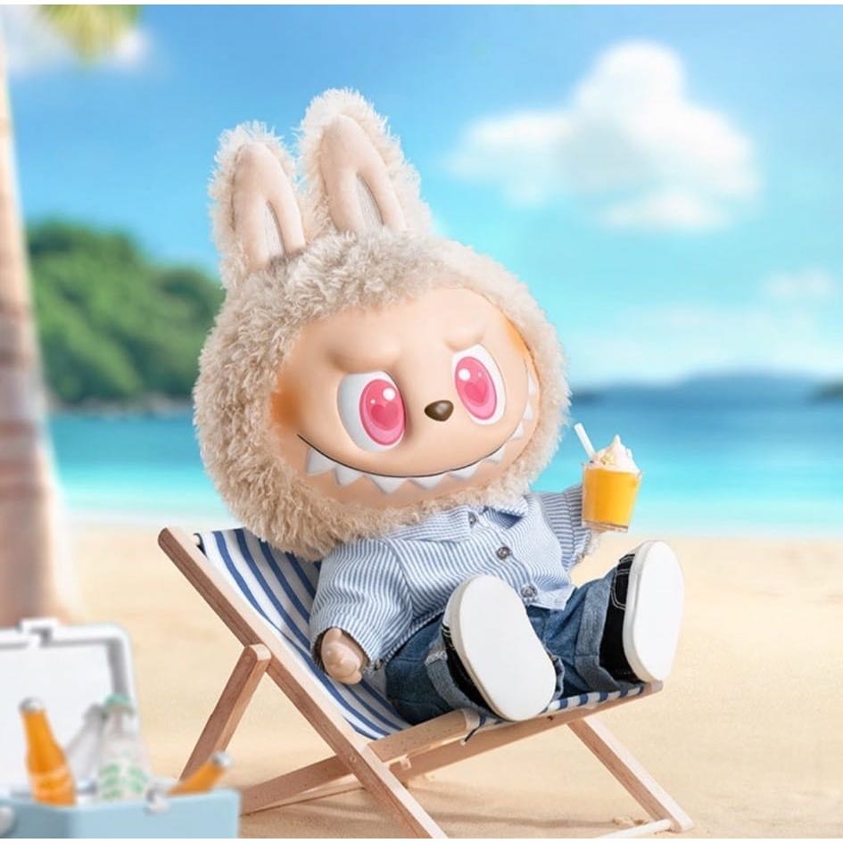 POPMART LABUBU THE MONSTERS FLIP WITH ME 夏日浪搪膠毛絨公仔