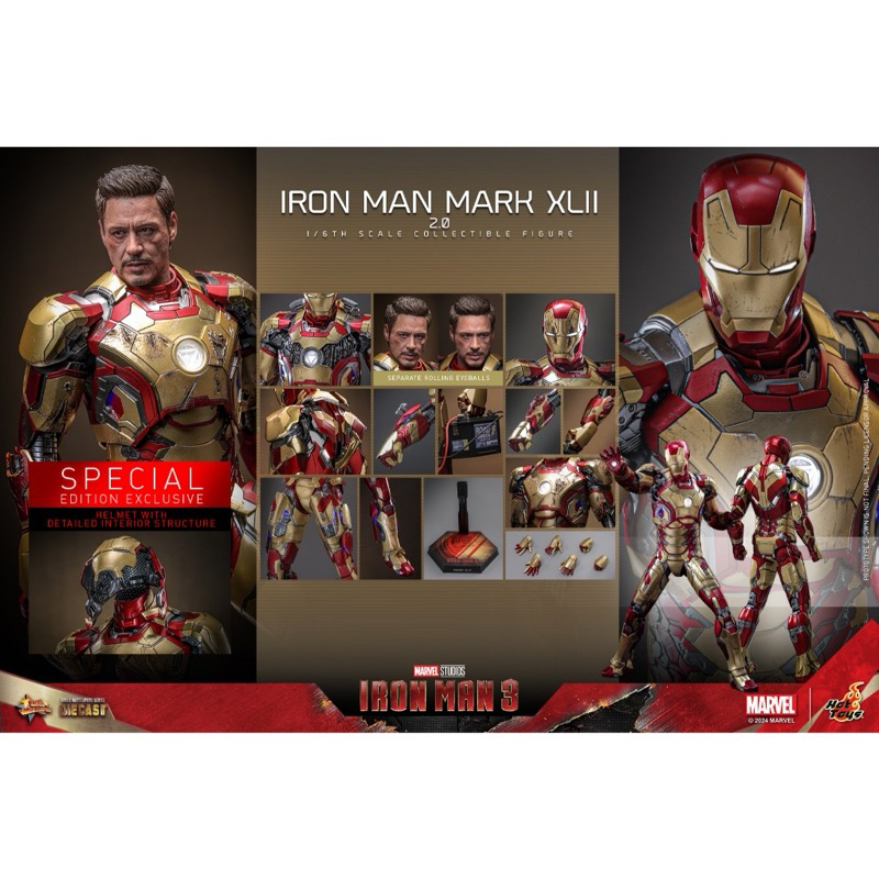 Hot Toys MMS758D65B MMS759D66B Iron Man MK42 2.0