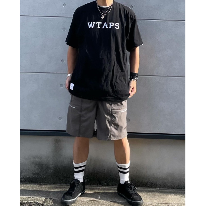 全新現貨黑色S號24SS WTAPS ACADEMY SS COTTON COLLEGE 電繡字體