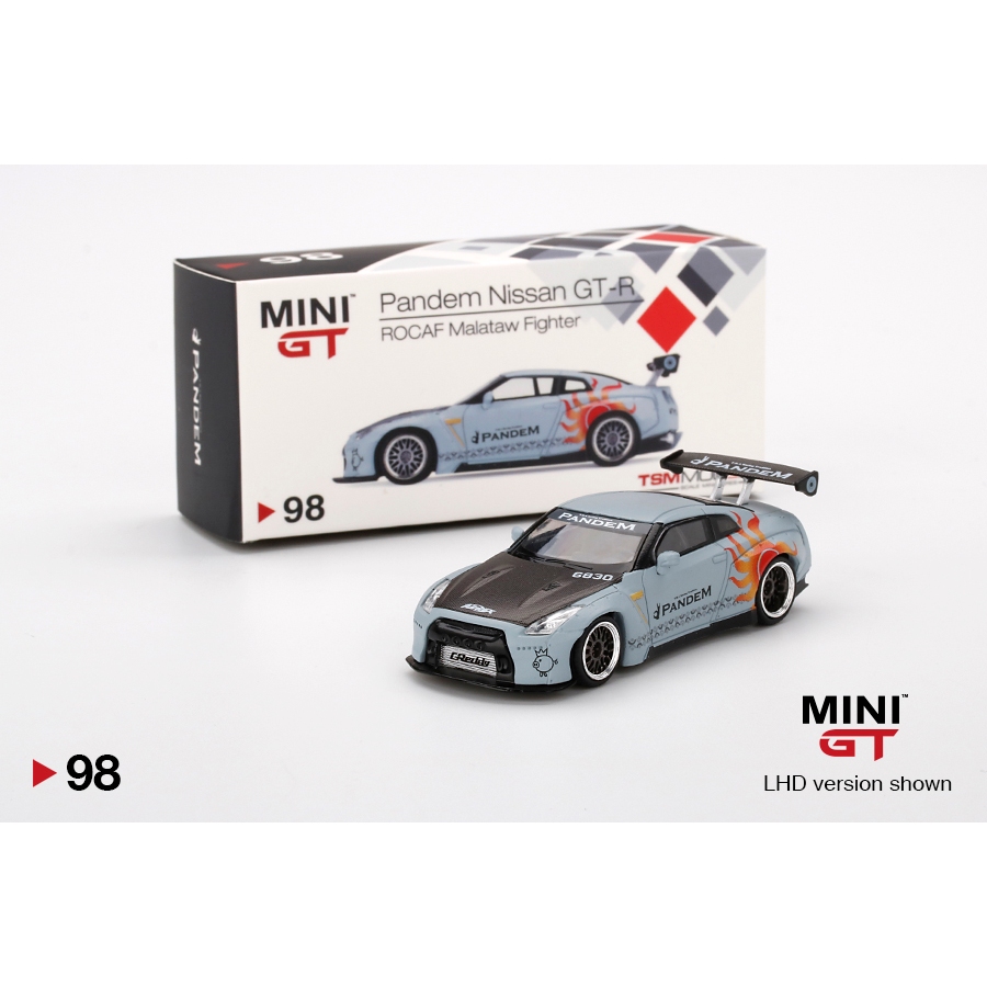 98台湾限定MINI GT Pandem Nissan GT-R MINI GT 1/64 LB WORKS 98 GT-R GTR R35 Pandem 火箭兔台灣99 兄弟塗裝