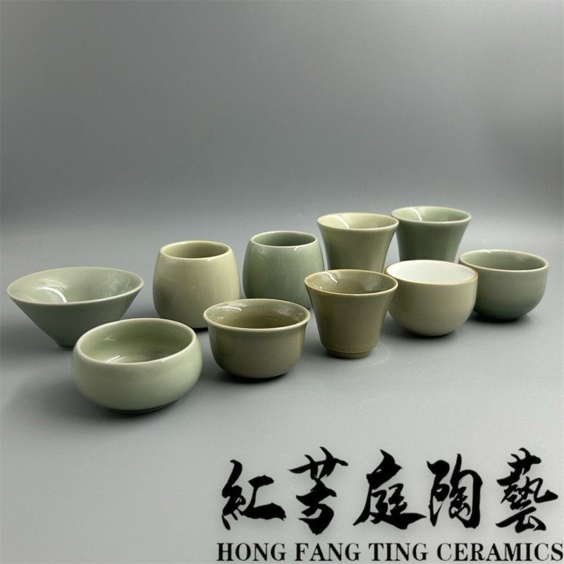 紅芳庭【草木灰品茗杯】陶瓷茶杯茶具迎客杯喝茶小杯功夫茶杯泡茶