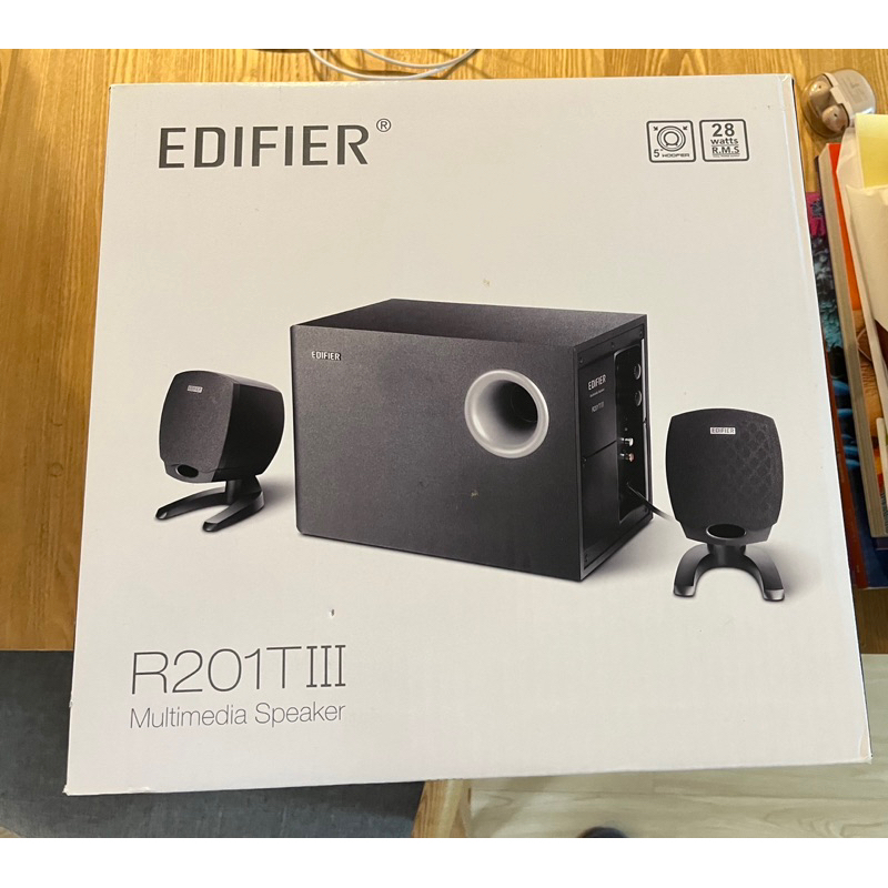 Edifier R201TIII喇叭(黑色) 【Edifier 漫步者】2.1聲道三件式喇叭 | 蝦皮購物