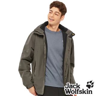 【Jack wolfskin飛狼】 男 經典款防風防潑水保暖外套 內刷毛衝鋒衣『棕』