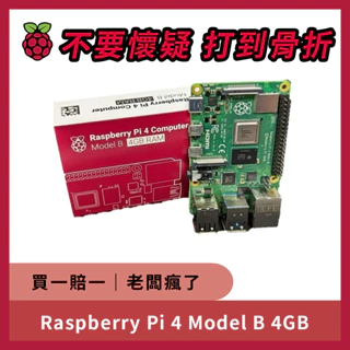 【已售完】【飆機器人】樹莓派 Raspberry Pi 4 Model B (4GB) 原廠貨 開發板
