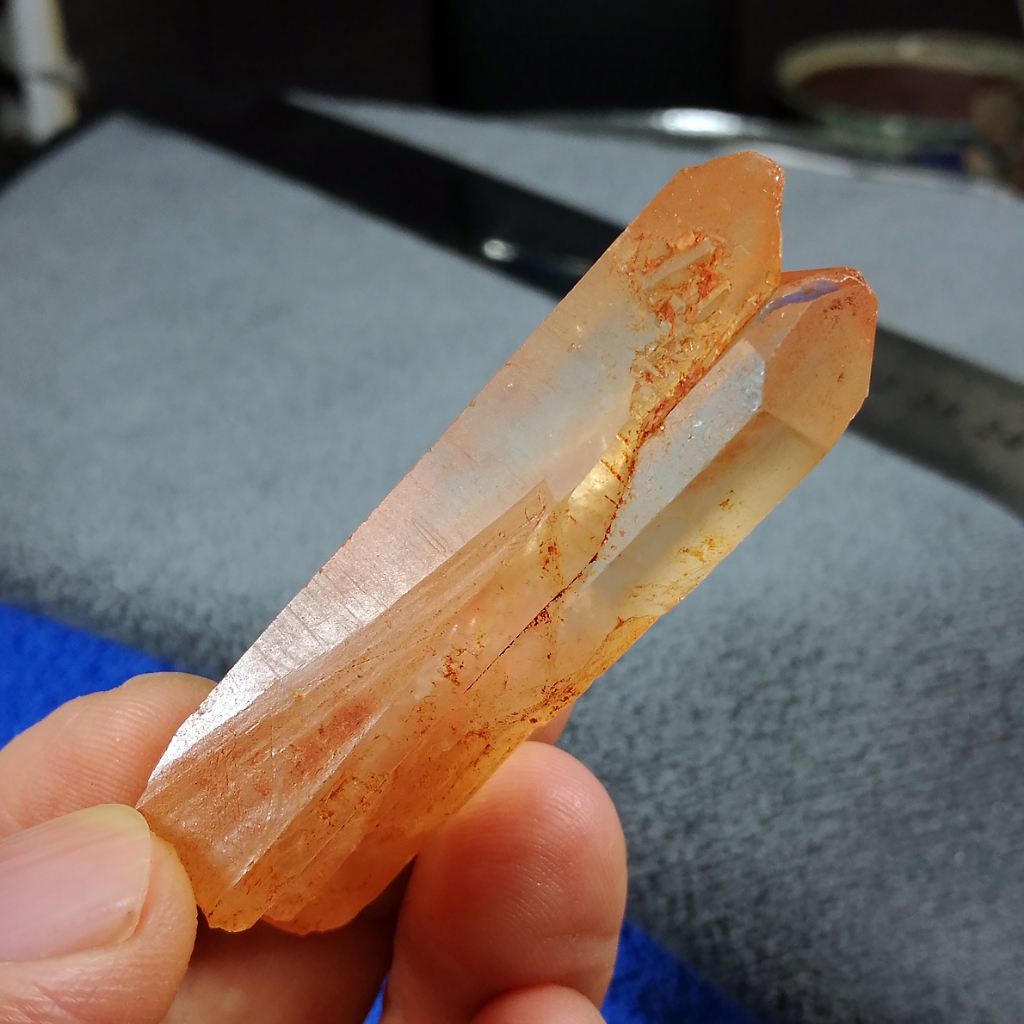 友克鑫礦業]超值晶礦101-150-橘子水晶Tangerine Quartz 水晶柱晶柱原礦