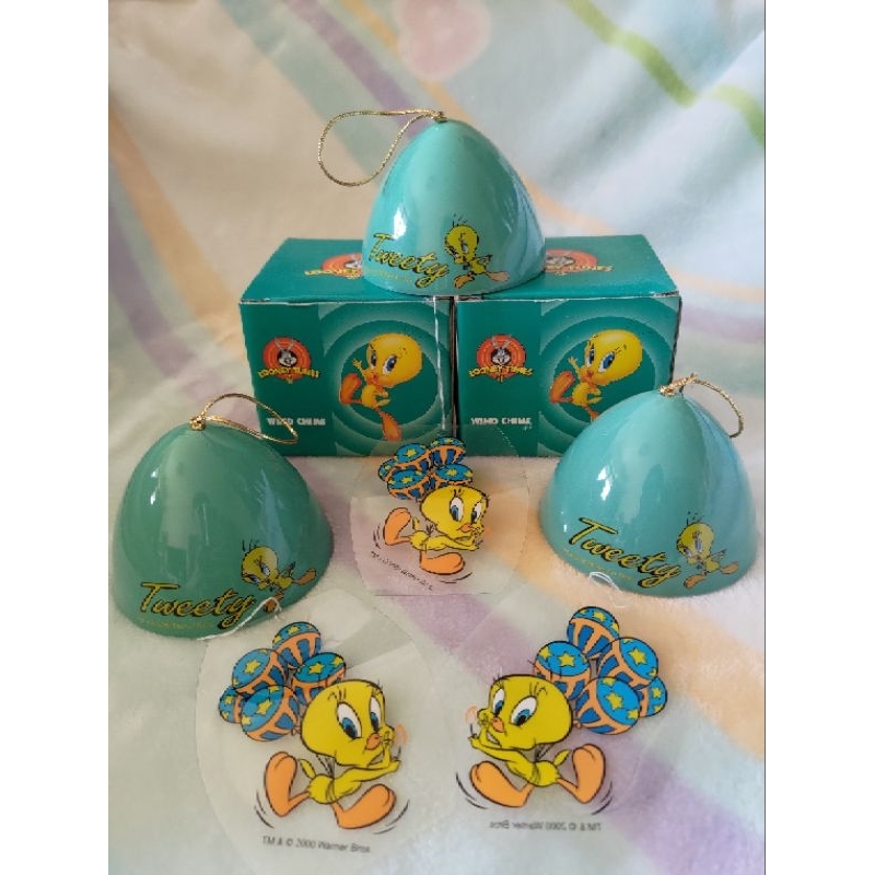 [現貨]Tweety 金絲雀 翠迪鳥 翠兒 崔迪 崔蒂 陶瓷風鈴(圓型綠色)1999年收藏品 | 蝦皮購物
