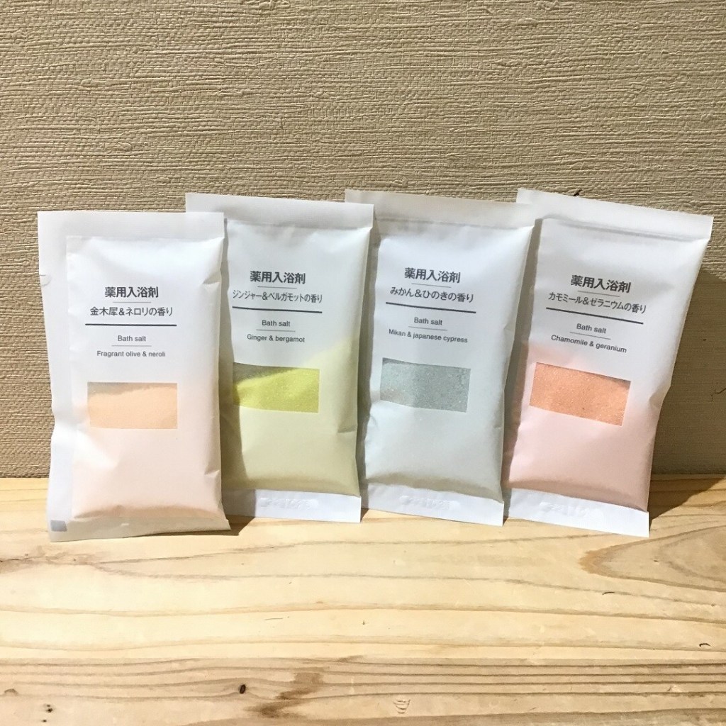 快速發貨 日本 MUJI 無印良品 新發售 浴鹽 生薑 佛手柑 洋甘菊 金木犀 日本製 入浴劑 30g