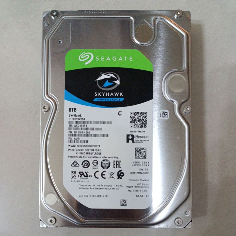 Seagate【SkyHawk】監控鷹 ST8000VX004 8TB 3.5吋 監控硬碟 | 蝦皮購物