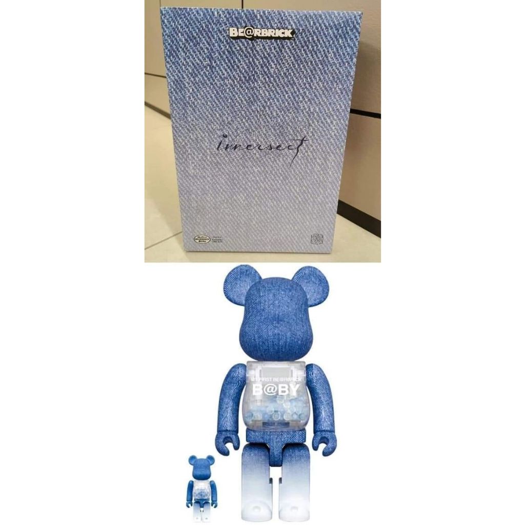 全新未拆MY FIRST BE@RBRICK B@BY INNERSECT 2021 400%+100% 丹寧牛仔