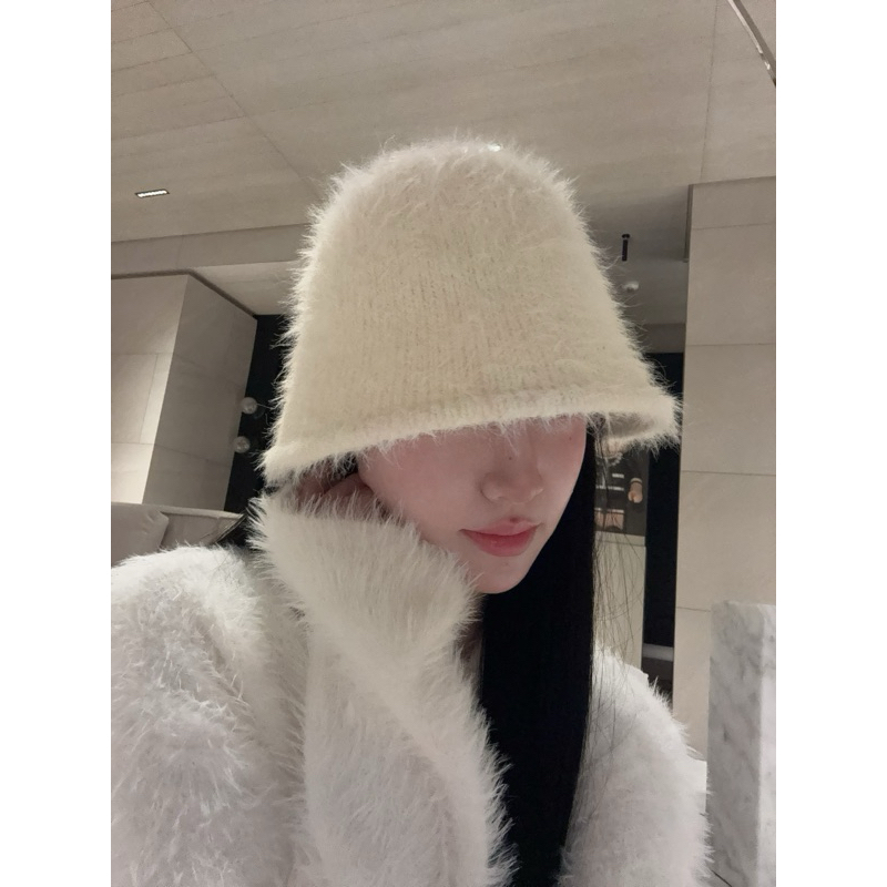 CHING'S實拍！超柔軟水貂毛/仿兔毛漁夫帽毛絨絨漁夫帽圓頂帽漁夫帽針織漁夫帽水桶漁夫帽盆帽| 蝦皮購物