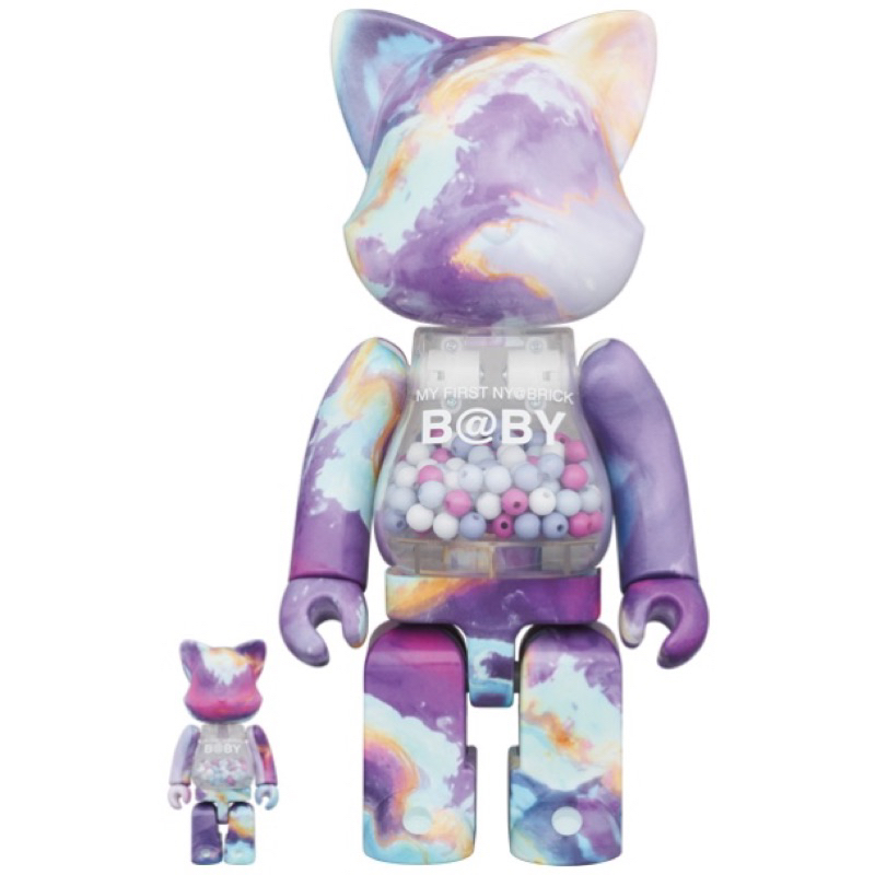 MEDICOM TOY - MY FIRST NY@BRICK B@BY PINK GOLD Ver. 猫 Medicom 100% Bearbrck ~ Lucky Cat Neko Be@rbrck Pink