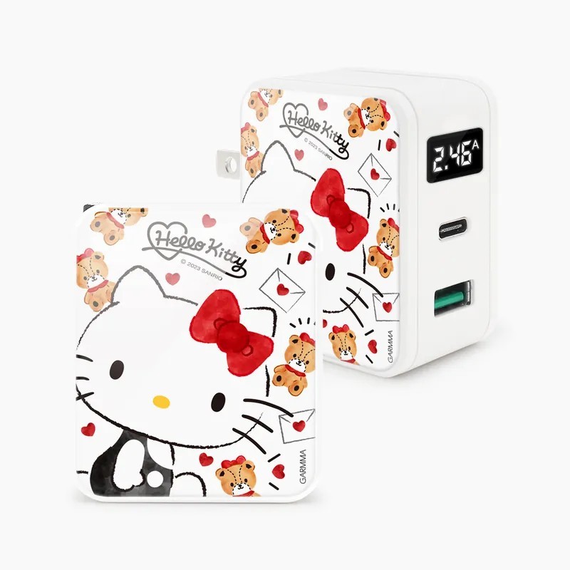 永橙 GARMMA 三麗鷗 Hello Kitty Type-C & USB PD快充雙孔充電器 甜蜜好朋友【魔力電玩】 | 蝦皮購物
