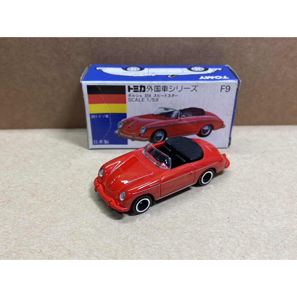 Tomica 日本製 藍盒 Nof9 Porsche 356 Speedster 保時捷 紅色 寬輪版 絕版 蝦皮購物