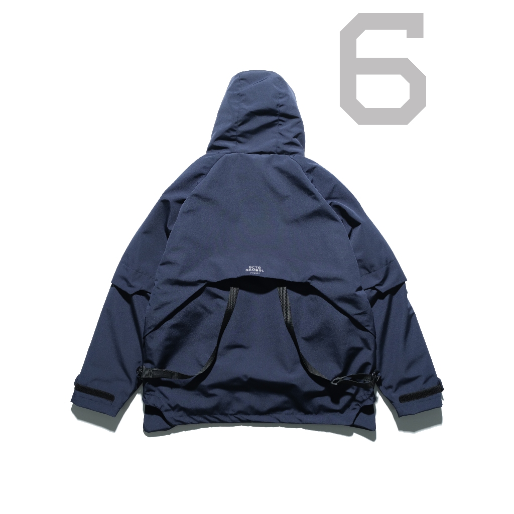 AW23 / 08 —J23-028 Radial Visor Windbreaker (Navy) – OCTO GAMBOL