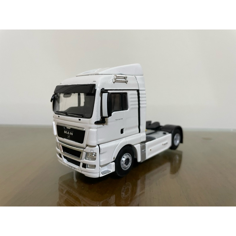 絕版品Wsi 1/50 MAN TGX XLX 4x2 6輪拖車頭車頭1:50 白色高頂猛獅五期