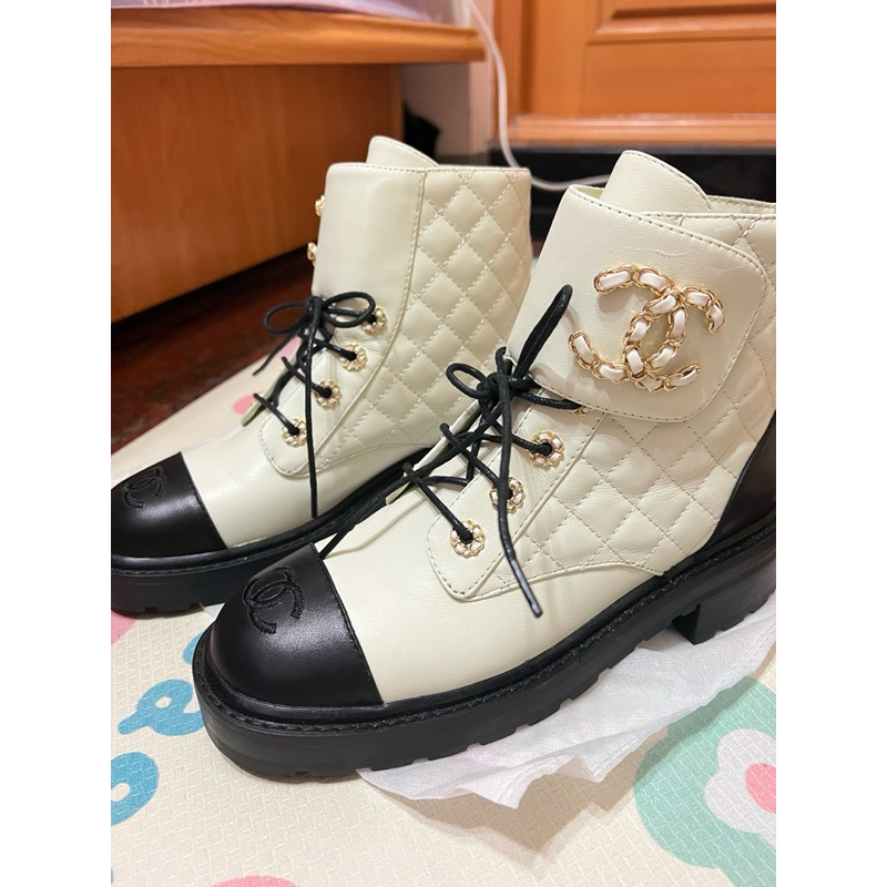 小香風絎縫短靴