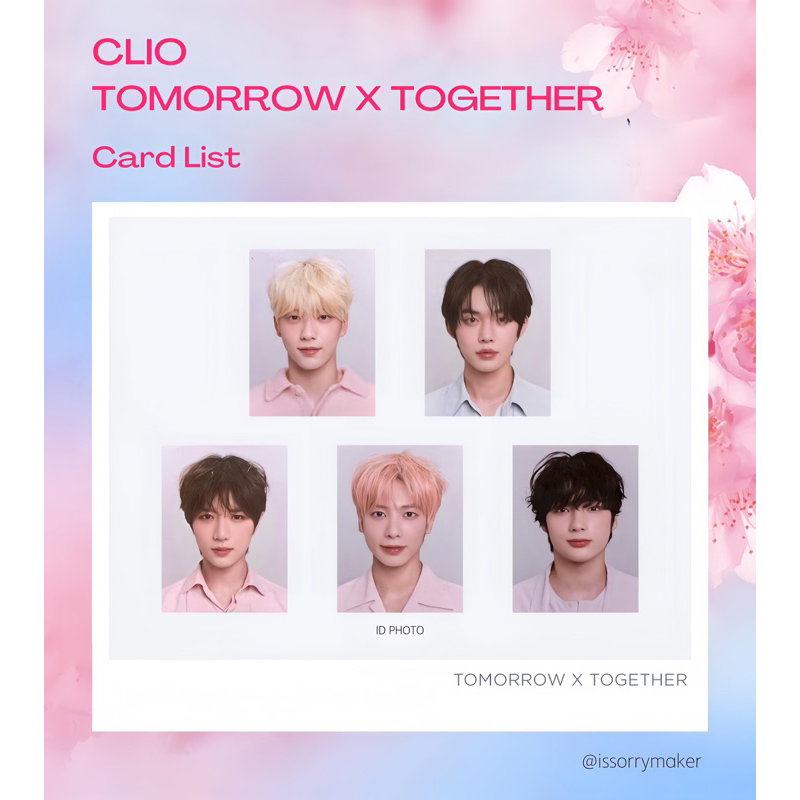 現貨 TXT X CLIO 代言 證件照 崔然竣 崔秀彬 崔杋圭 姜太顯 休寧凱 | 蝦皮購物