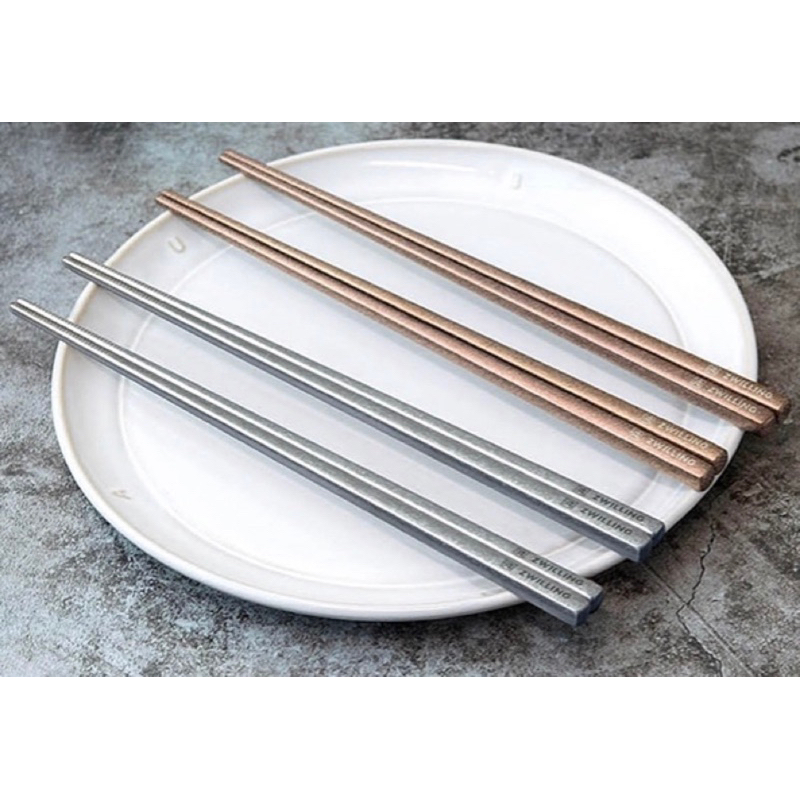 zwilling 德國雙人古典工業風不銹鋼筷子4雙組 銀 chopsticks 蝦皮購物