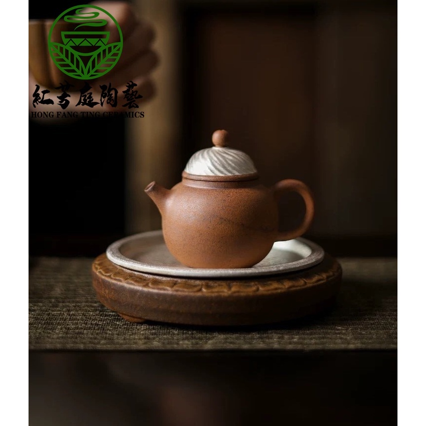 紅芳庭【老岩泥 復古壺承】日式 分離式 茶盤 茶具 銅錢 乾泡臺 手工壺承 泡茶盤 刷銀 日式茶具 泡茶用具 | 蝦皮購物